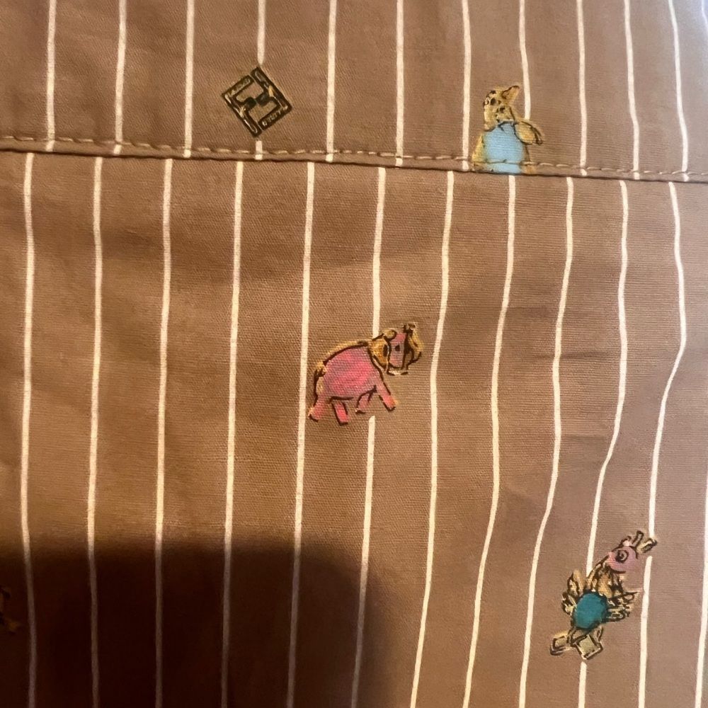 Fendi Tan Pinstripe Mini Skirt with Floral Embroidery - Picture 6 of 12
